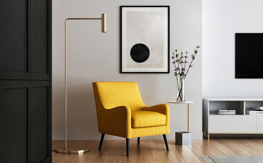 Un coin salon calme avec un fauteuil